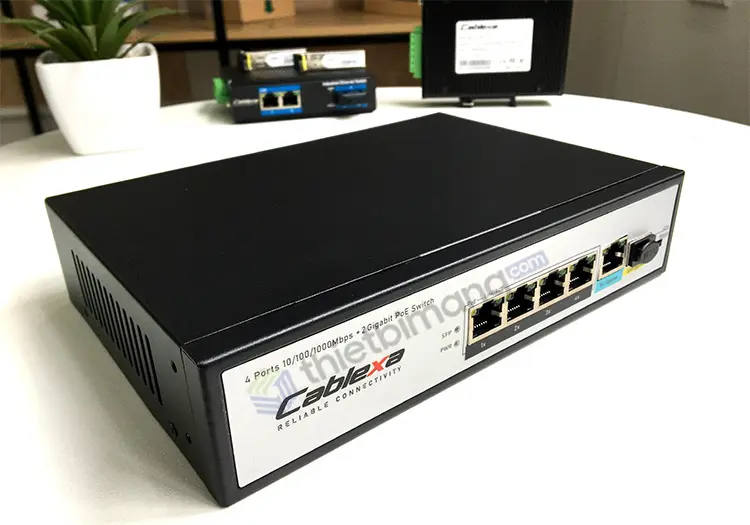 Switch FMC-4PGE1GE1GF, 4-Port Gigabit PoE