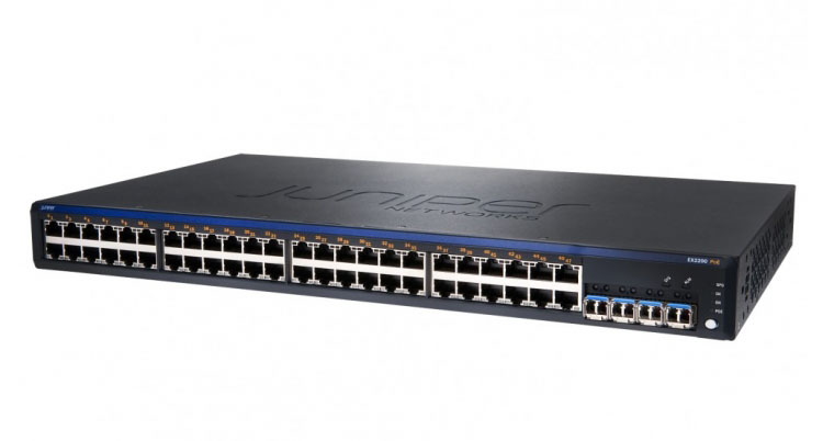 Juniper EX2200-48P-4G-TAA, 48-port 10/100/1000BASE-T, 4 SFP GE