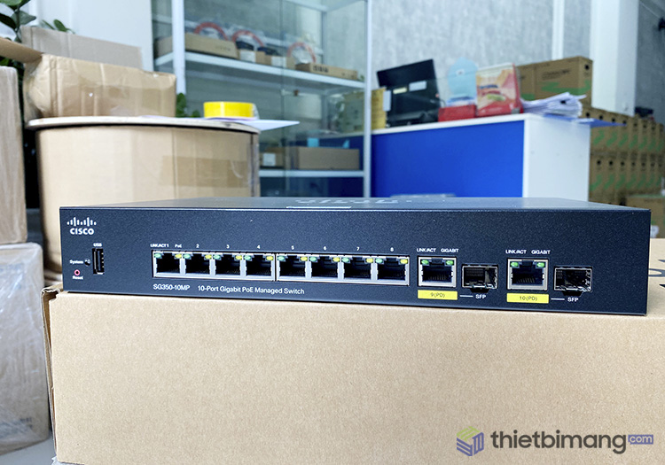 Switch mạng Cisco SG350-10MP-K9-EU chính hãng