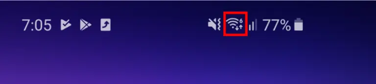 Wi-Fi 6 Symbol on Samsung Galaxy S10