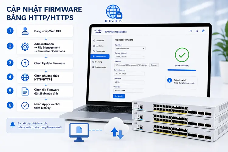 Cập nhật Firmware bằng HTTP/HTTPS