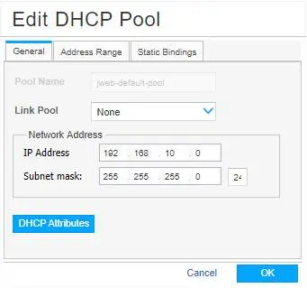 Cấu hình edit DHCP Server