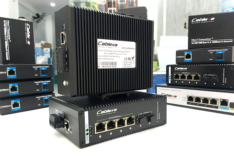 Switch công nghiệp POE 1Gb 4 cổng Ethernet, 2 cổng SFP IES7510-4PGE2GF-CA
