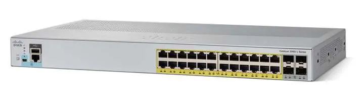 WS-C2960L-24TS-AP: Catalyst 2960L 24 port GigE, 4 x 1G SFP, LAN Lite