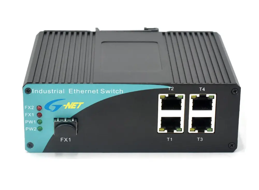 Switch công nghiệp 4 ports 10/100/1000M PoE 1 port SFP, P/N:G-IES-1GX4GP-SFP