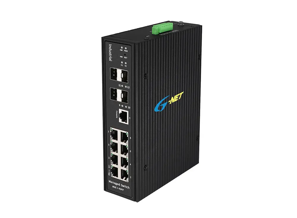 Switch công nghiệp 8 ports 10/100/1000 4 ports SFP managed, G-IMS-4GX8GT-SFP