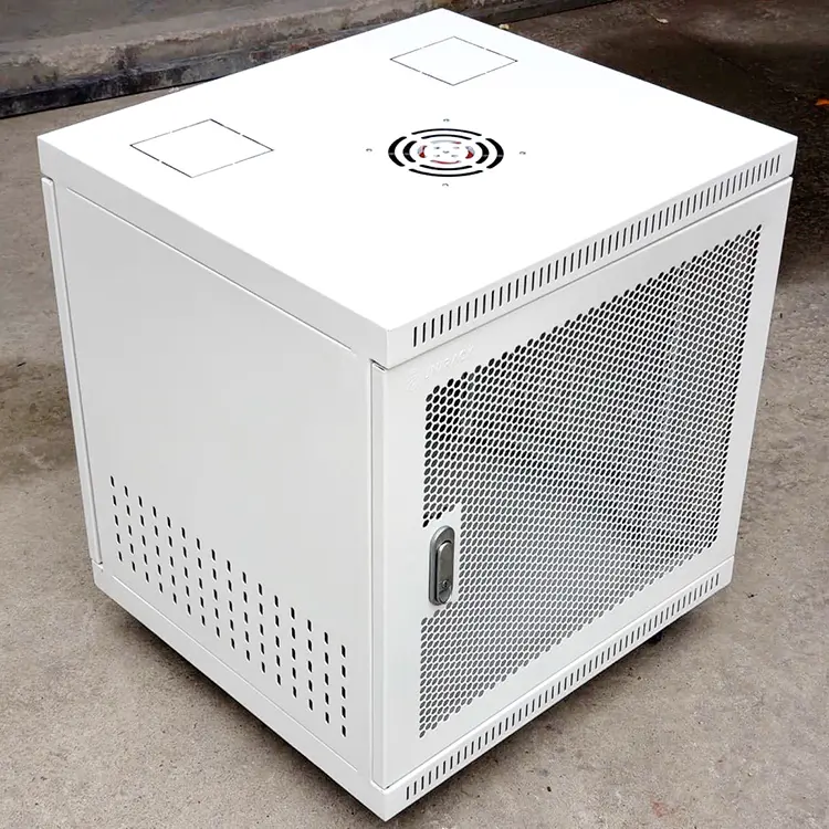Tủ rack 10U D500 cửa lưới, cửa mika hai màu trắng và đen Tủ rack 10U D500 cửa lưới, cửa mika hai màu trắng và đen
