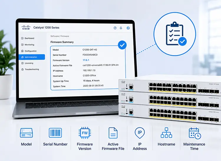 Xác định Firmware đang hoạt động trên Switch
