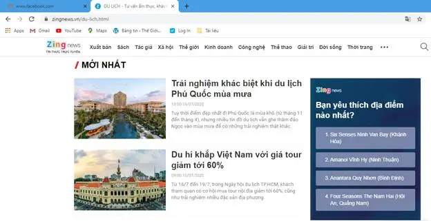 vẫn có thể kết nối đến các trang web khác như zingnews