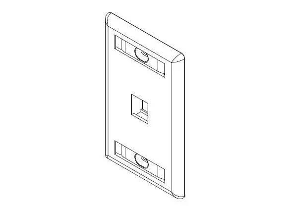 Mặt mạng 1 cổng LS LS-FP-US-1PORT kiểu US single gang màu trắng