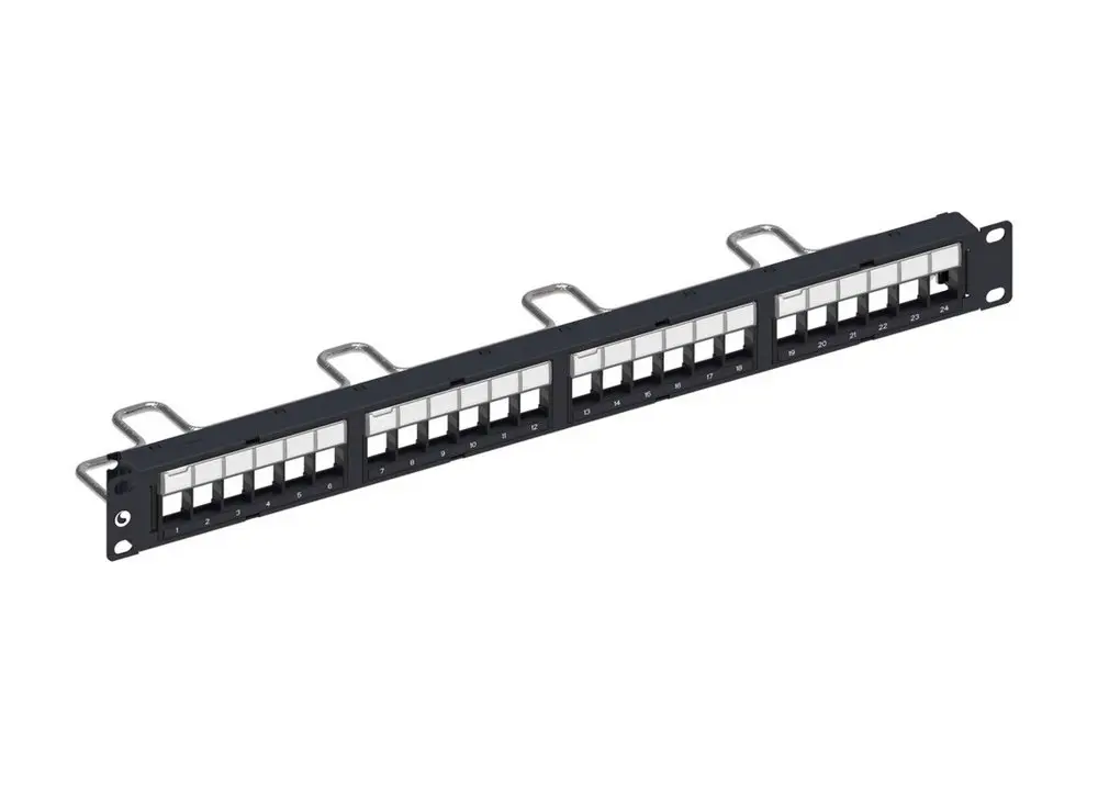 Patch panel 24 cổng CommScope 760237040 khung rỗng dùng cho nhân keystone Cat5e/Cat6