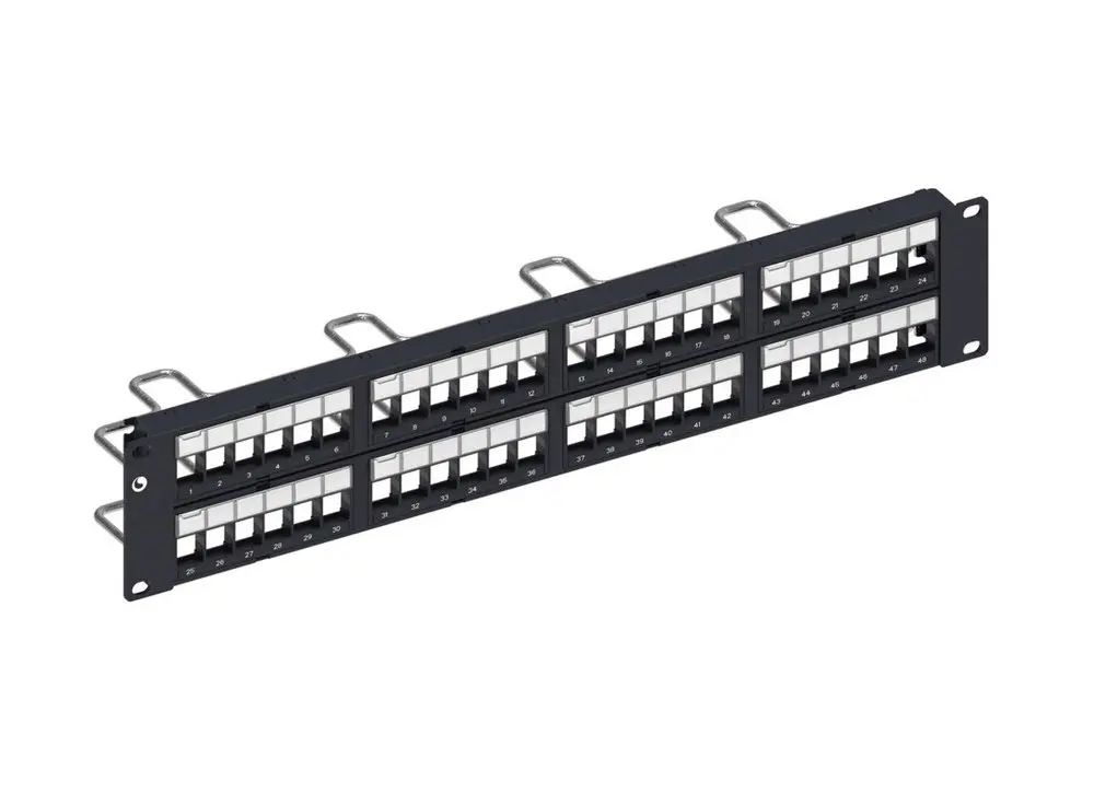 Patch panel 48 cổng CommScope 2U dùng cho tủ trung tâm mật độ cao