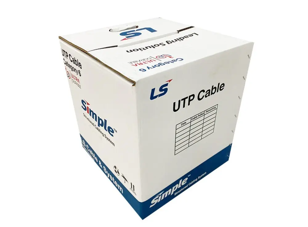 Cáp mạng Cat6 LS lõi 23 AWG đồng đặc thùng 305 m