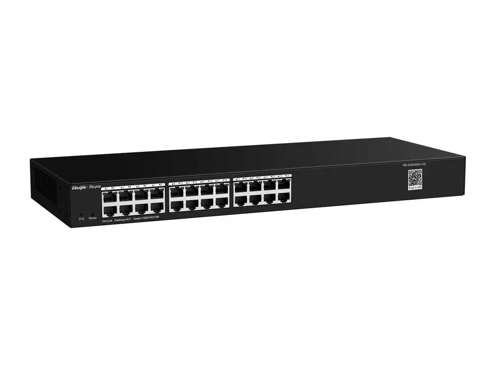 Switch Ruijie RG-ES224GC-V2 24 cổng Gigabit quản lý trên Cloud, không PoE