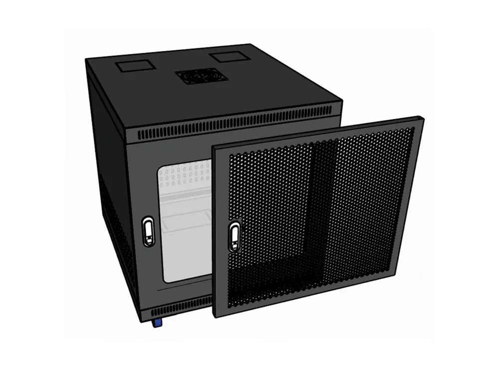 Tủ rack treo tường 12U D600 Unirack sâu 600 mm lắp được UPS rack 2U
