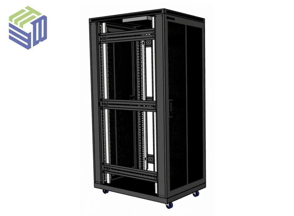 Tủ mạng 36U D600 Unirack thép 1,8 mm tải 500 kg cho phòng máy
