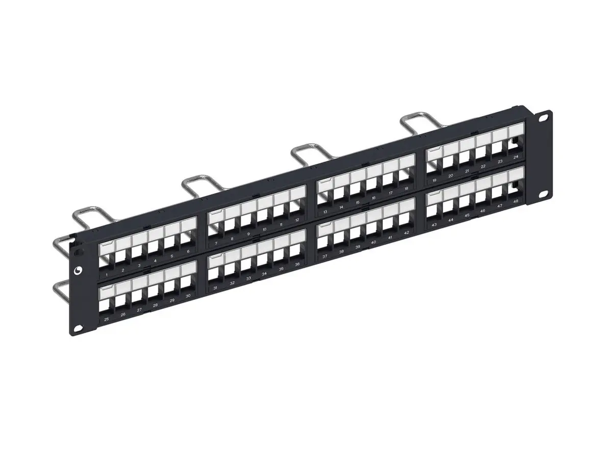 Patch panel 48 cổng CommScope (khung rỗng, dùng cho Cat5e/Cat6)