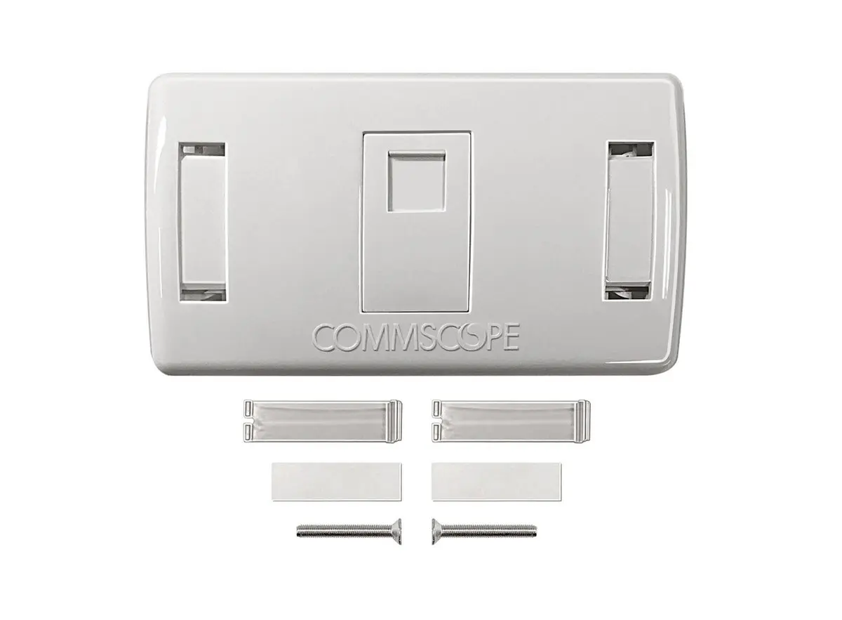 Mặt 1 cổng CommScope màu trắng