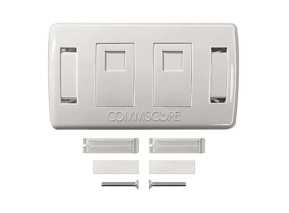 Mặt 2 cổng CommScope màu trắng