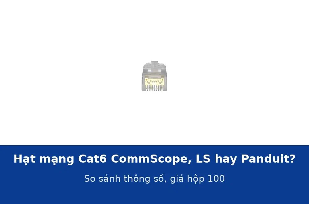 Hạt mạng Cat6 CommScope, LS hay Panduit: so sánh thông số, giá hộp 100 hạt và nên mua loại nào