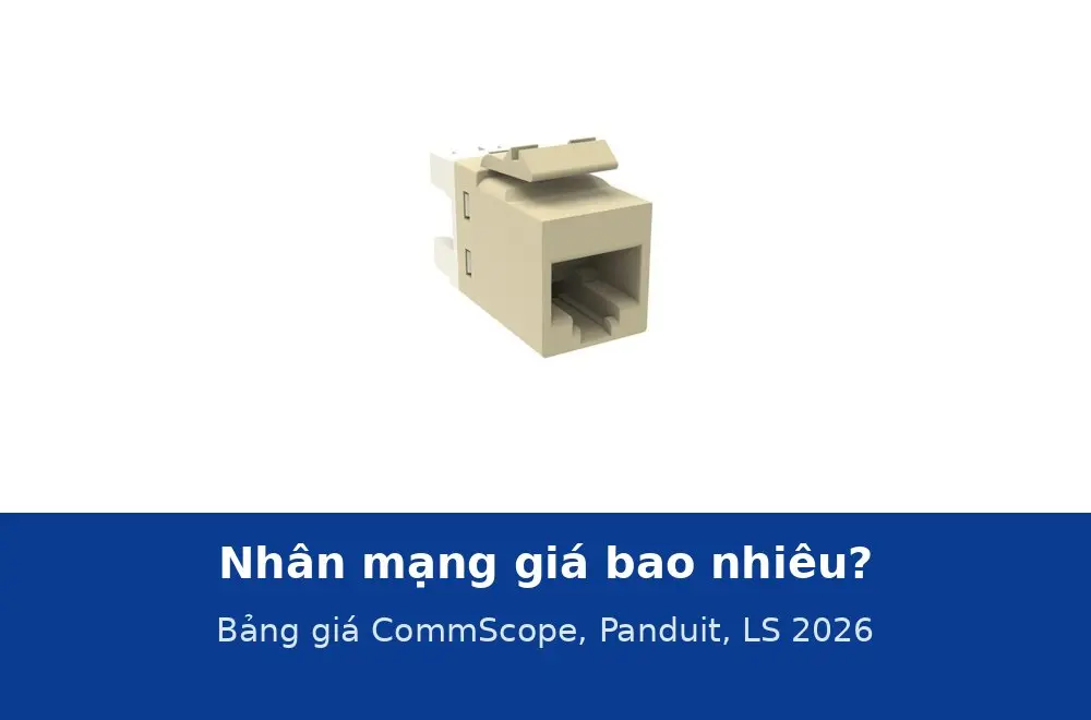 Nhân mạng giá bao nhiêu? Bảng giá nhân mạng CommScope, Panduit, LS Cat5e, Cat6, Cat6A 2026