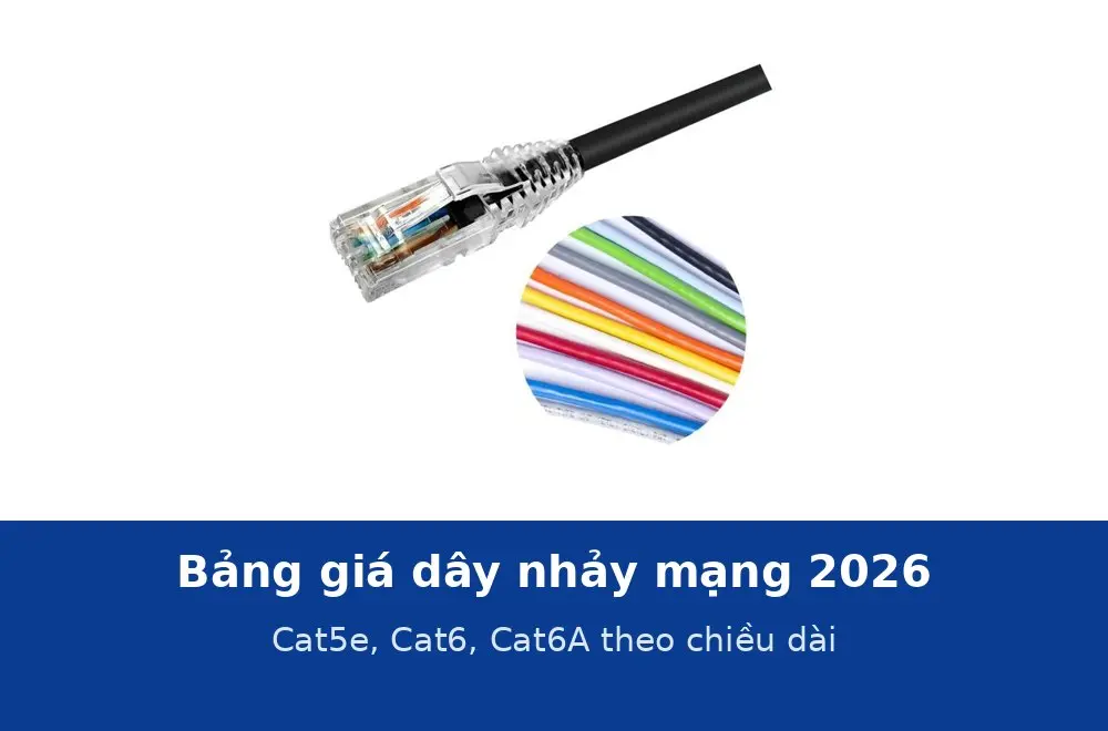 Bảng giá dây nhảy mạng 2026: Cat5e, Cat6, Cat6A CommScope, LS, Panduit theo từng chiều dài
