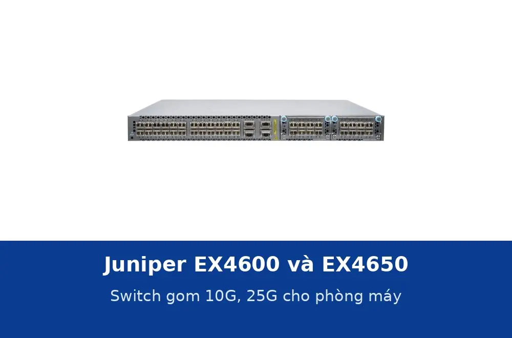 Juniper EX4600 và EX4650: switch gom 10G, 25G, thông số và ứng dụng trong phòng máy