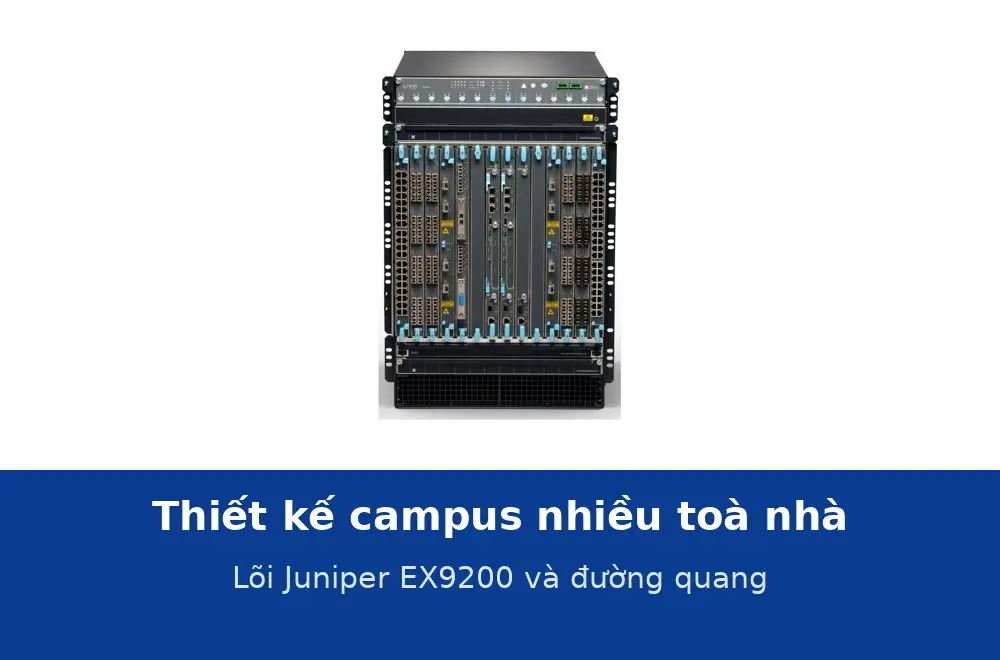 Thiết kế mạng campus nhiều toà nhà với lõi Juniper EX9200: ba lớp và đường quang