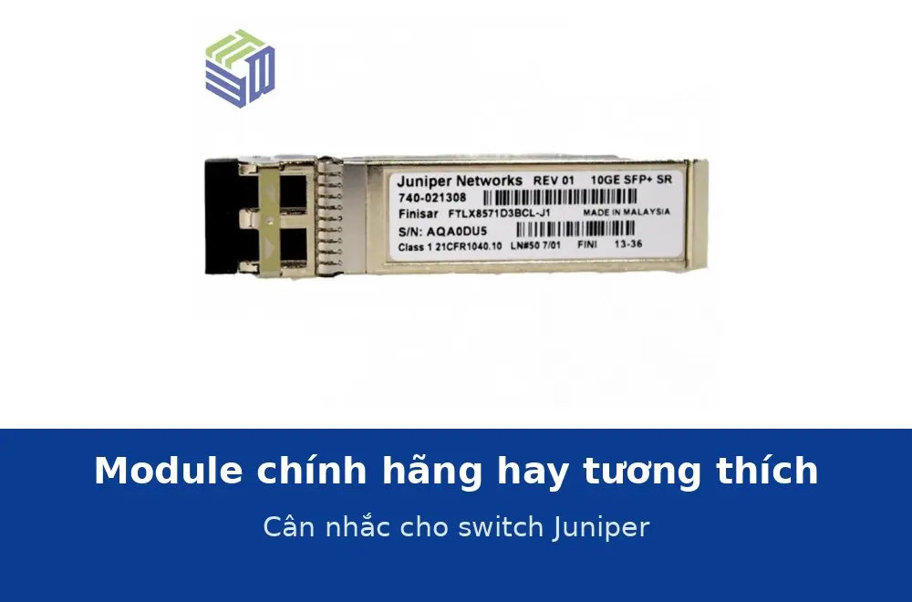 Module quang chính hãng hay tương thích cho switch Juniper: cân nhắc gì trước khi chọn