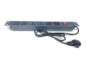 Thanh nguồn PDU 6 ổ cắm 3 chân, UNR-P6/1U