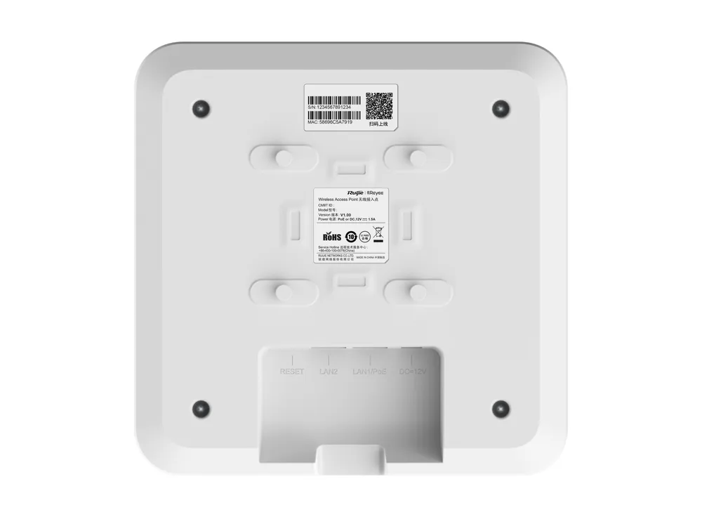 Mặt lưng access point Ruijie RG-RAP2260(G), ảnh hãng