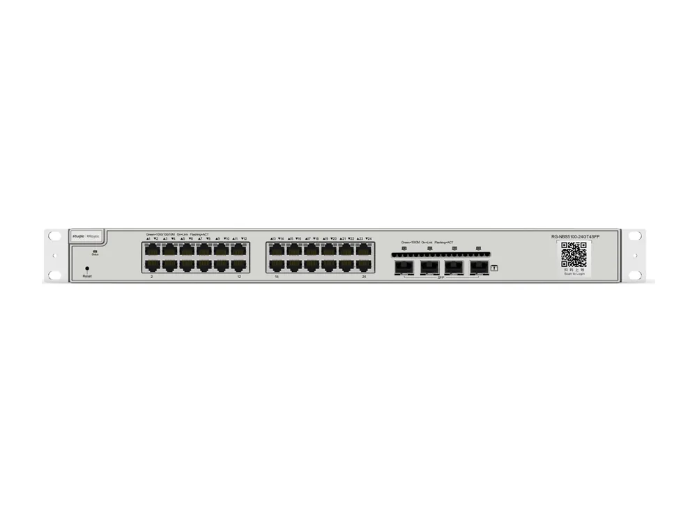 Switch Layer 3 Ruijie RG-NBS5100-24GT4SFP, ảnh mặt trước của hãng