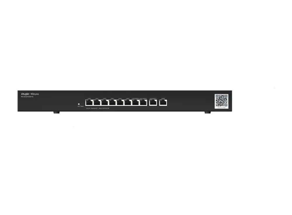 Router Ruijie RG-EG310GH-E 10 cổng, ảnh mặt trước của hãng