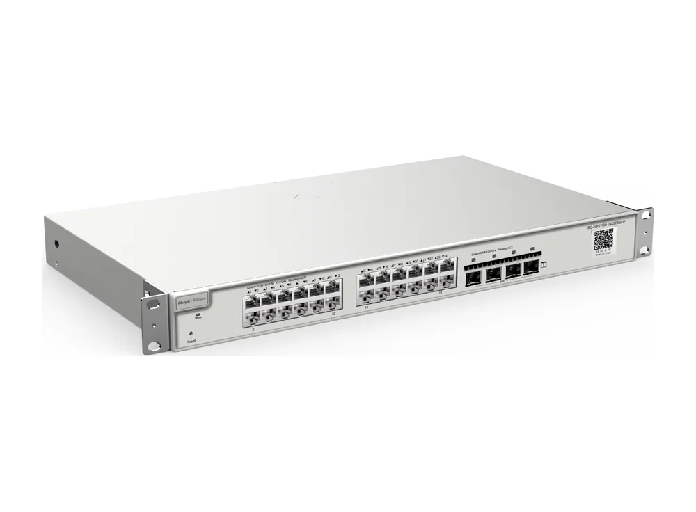 RG-NBS5200-24GT4XS nhìn nghiêng, ảnh hãng Ruijie