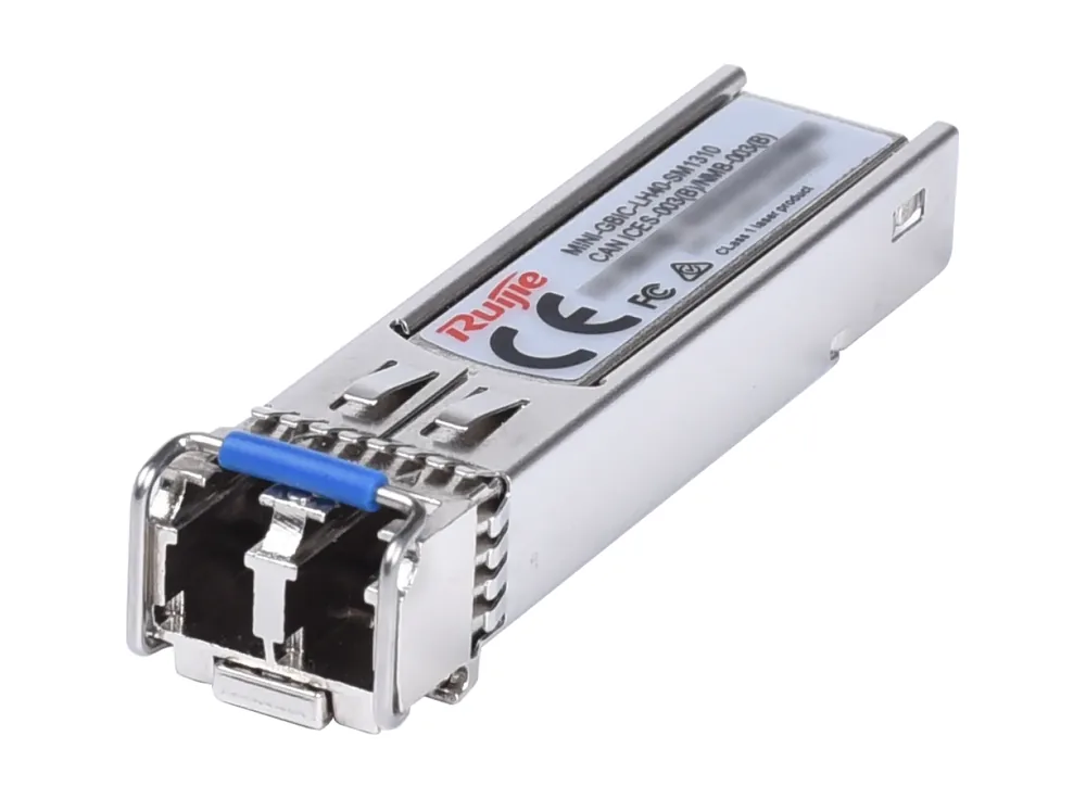 MINI-GBIC-LH40-SM1310 nhìn chéo phía trước, đầu LC kép