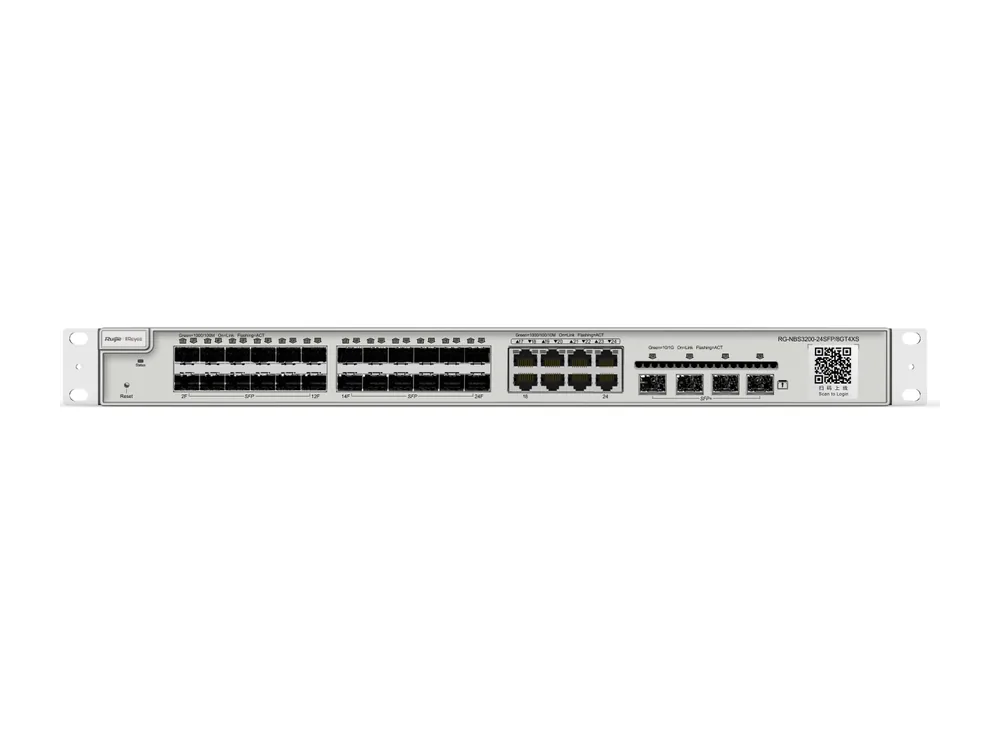 Switch quang Ruijie RG-NBS3200-24SFP/8GT4XS, ảnh mặt trước của hãng