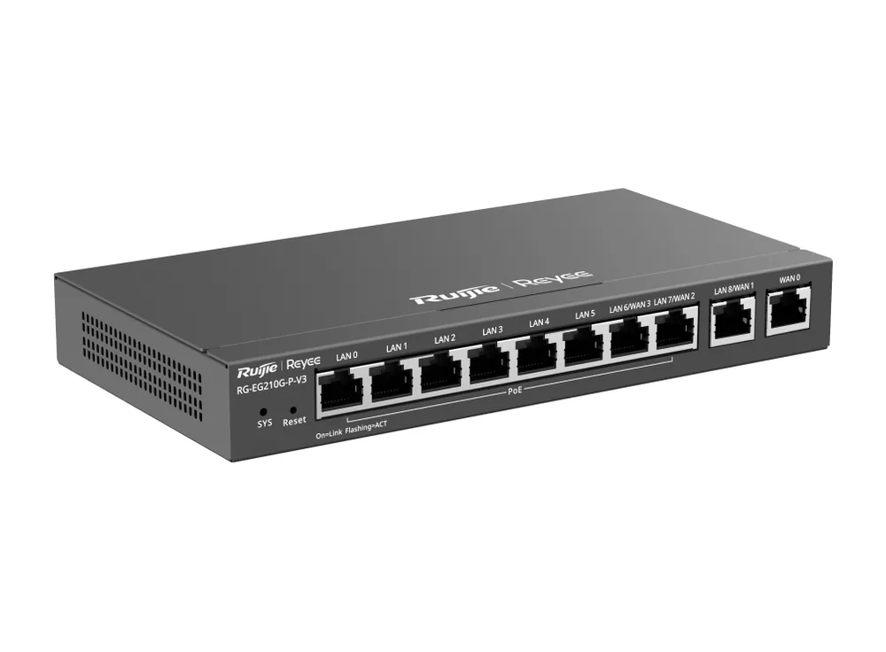 RG-EG210G-P-V3 nhìn nghiêng, ảnh hãng Ruijie