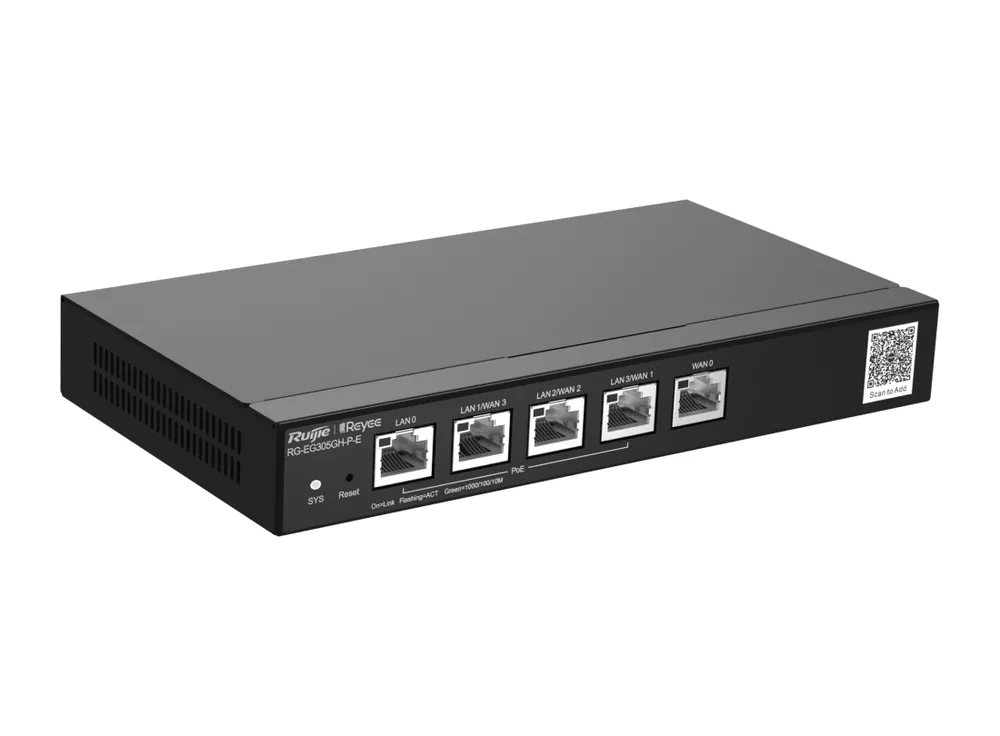 RG-EG305GH-P-E nhìn nghiêng bên trái, ảnh hãng Ruijie