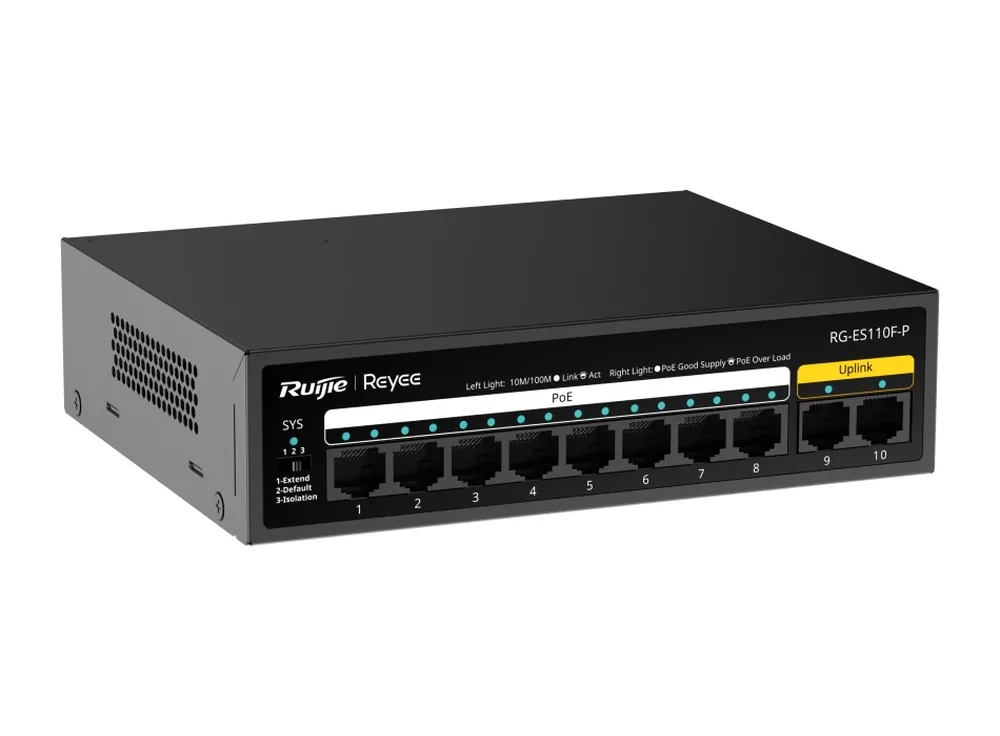 RG-ES110F-P ảnh hãng nhìn chéo từ bên phải